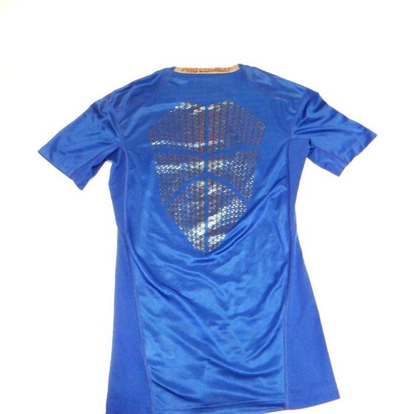 Nike blue Dr-fit Compression Pro Combat shirt - Picture 4 of 5